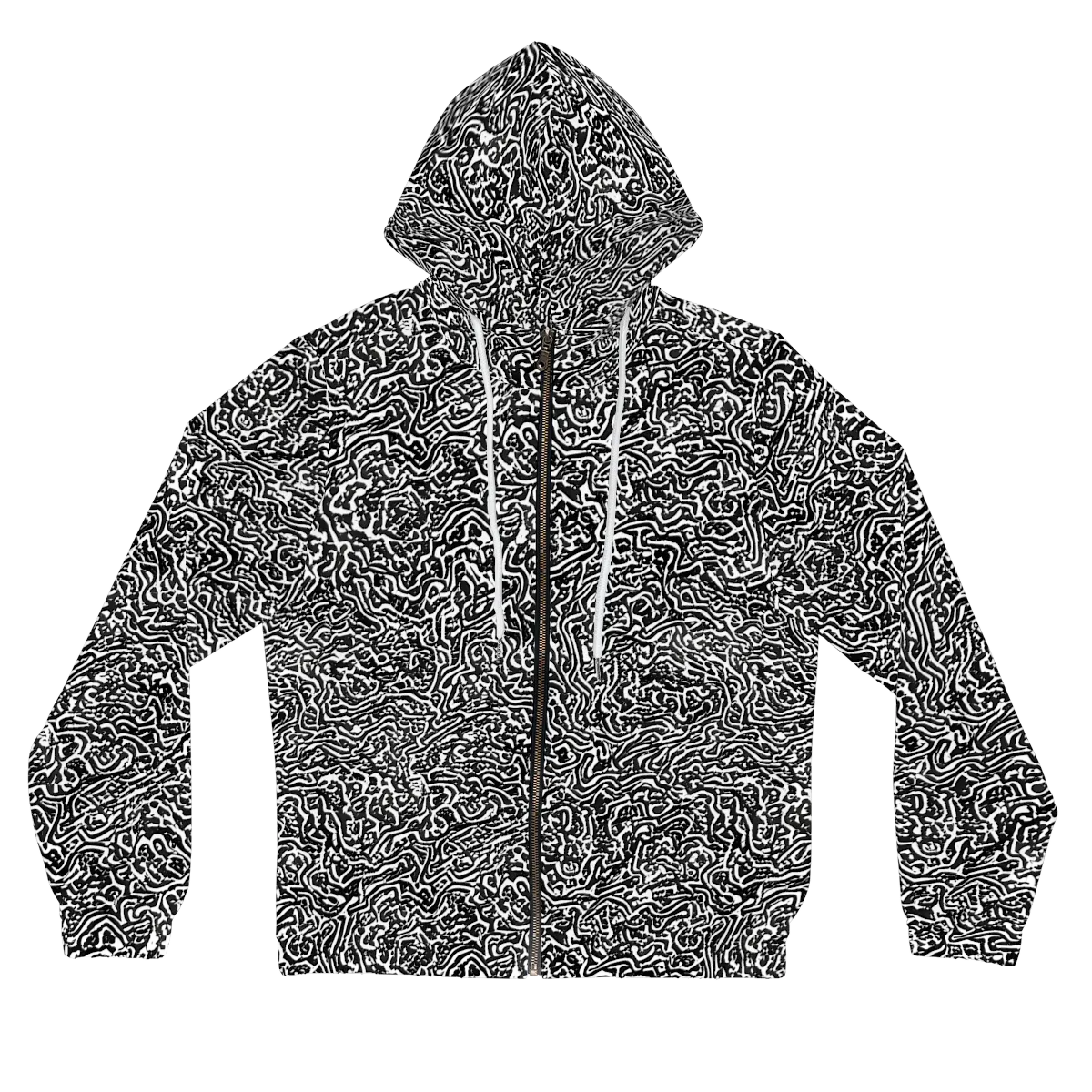 Contour Fever on Women's Full-Zip Hoodie — Front