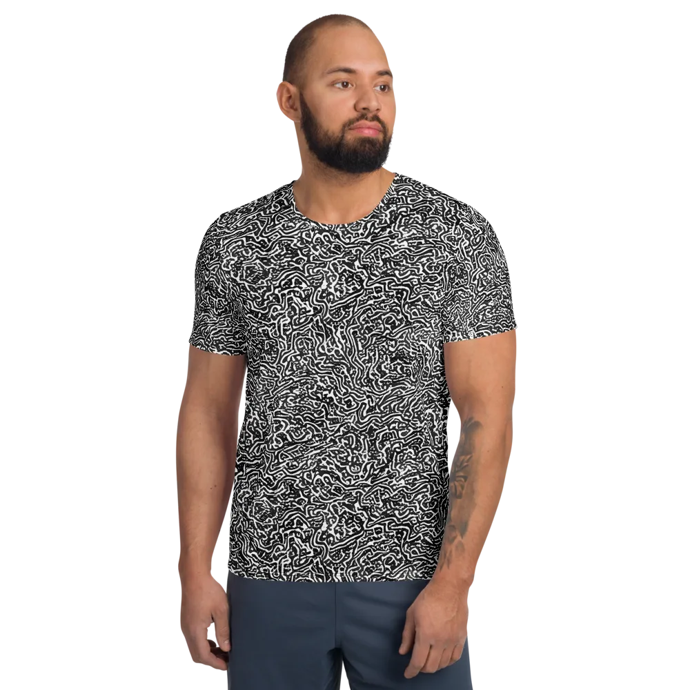 Contour Fever on Men's Athletic T-Shirt — Front