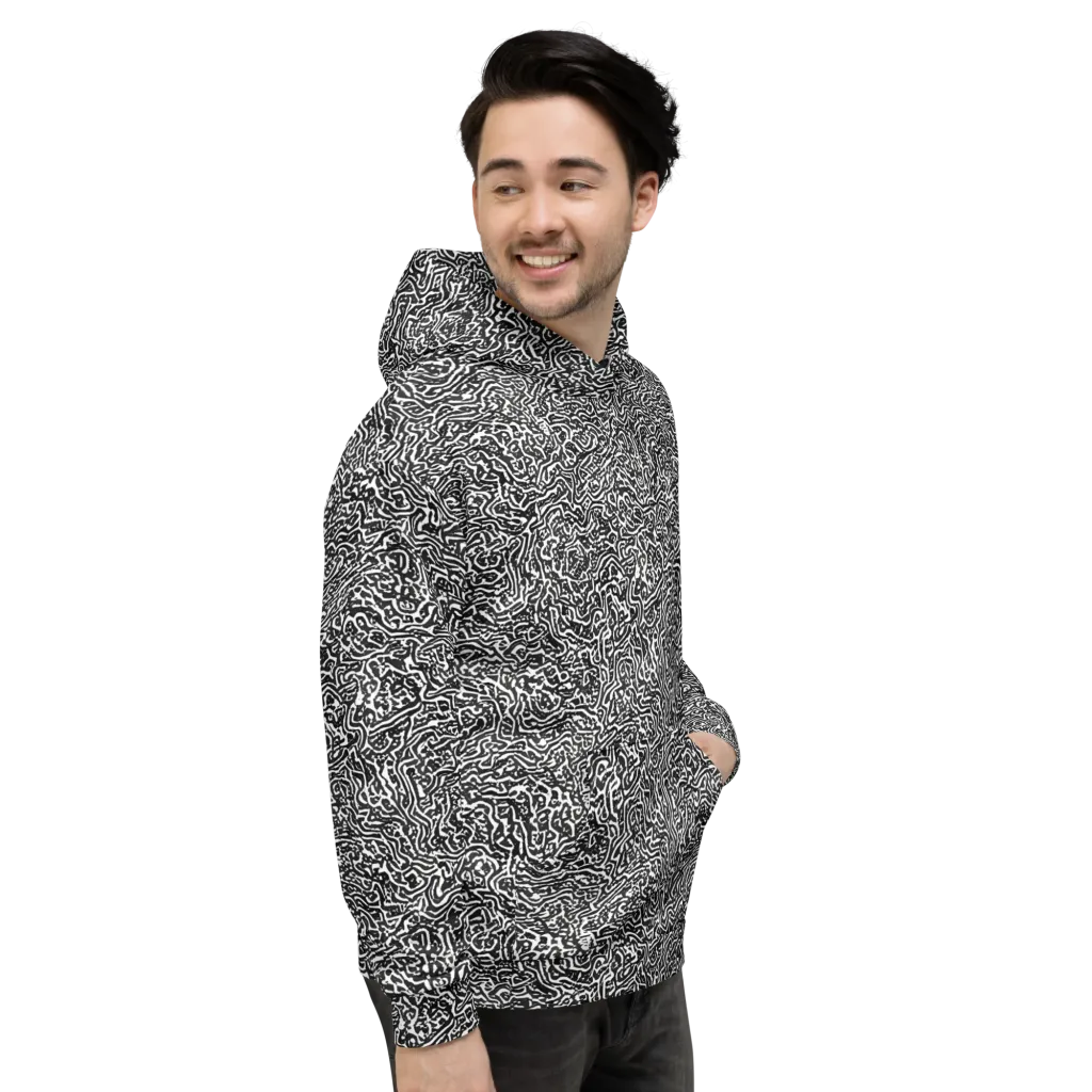 Contour Fever on Hoodie — Right