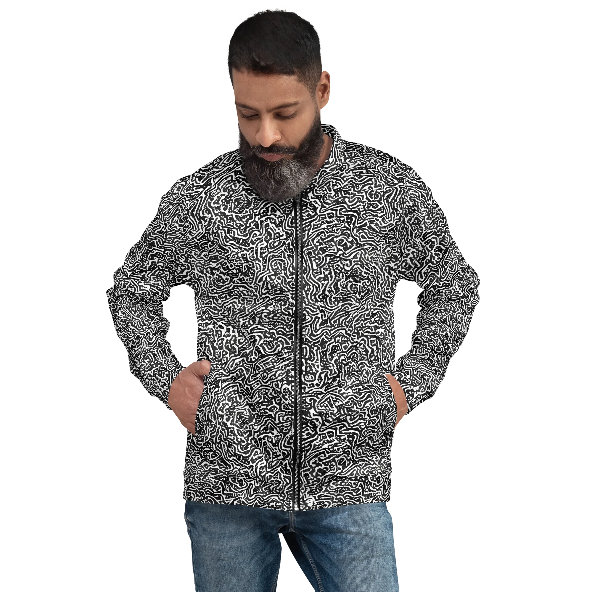 Contour Fever on Bomber Jacket — Front