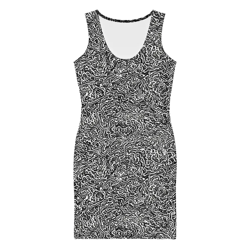Contour Fever on Bodycon Dress — Front