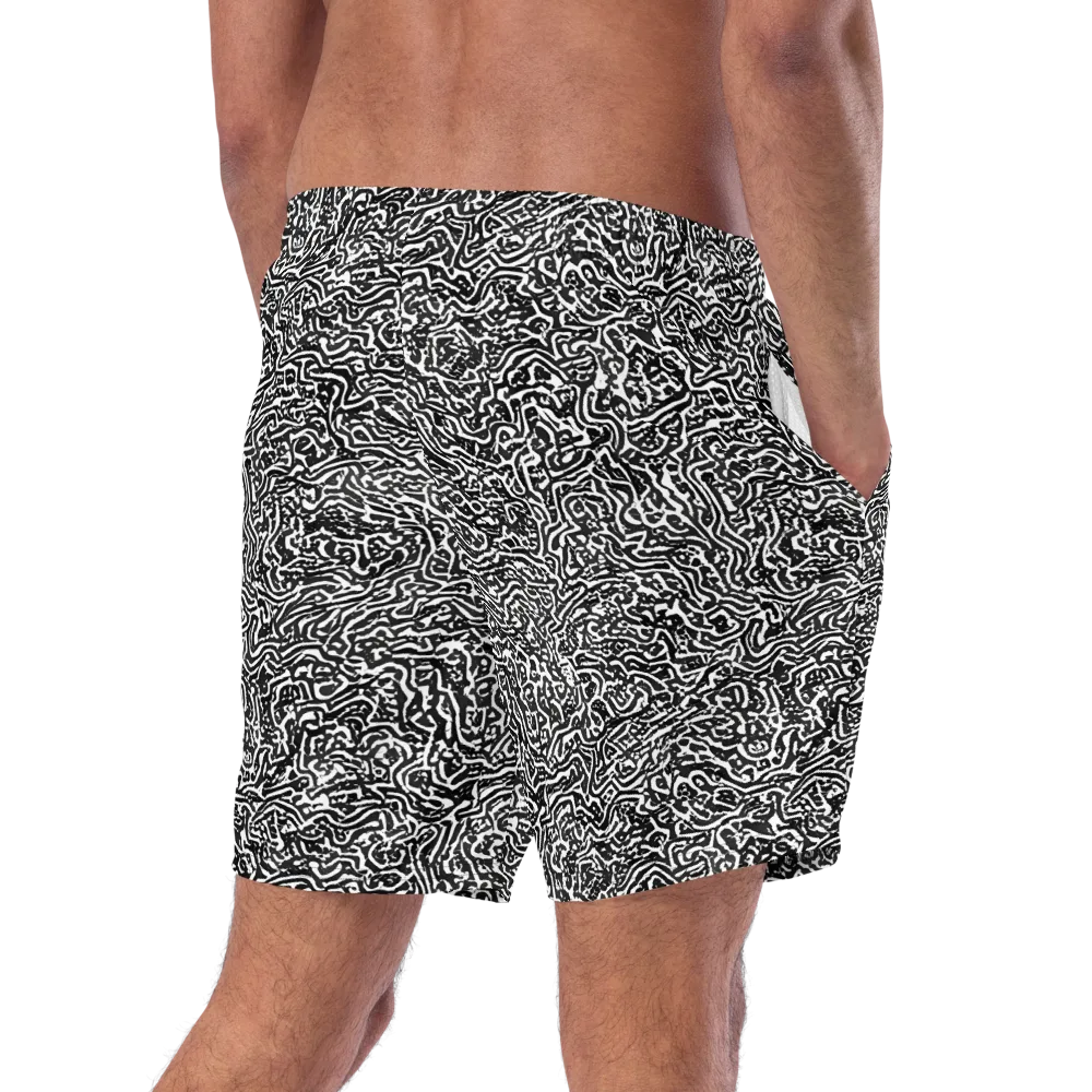 Contour Fever on Swim Trunks — Right Back