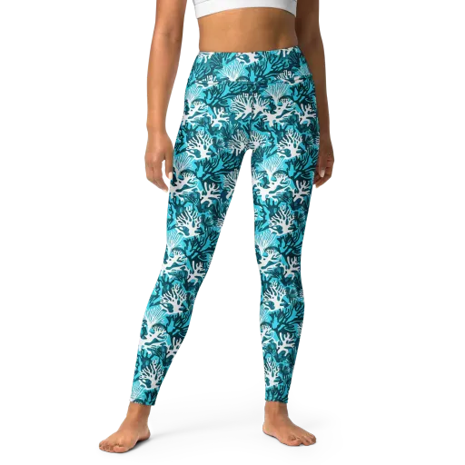 Aqua Canopy on a Yoga Leggings