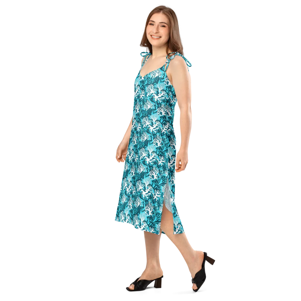 Aqua Canopy on Slip Dress — Left Front