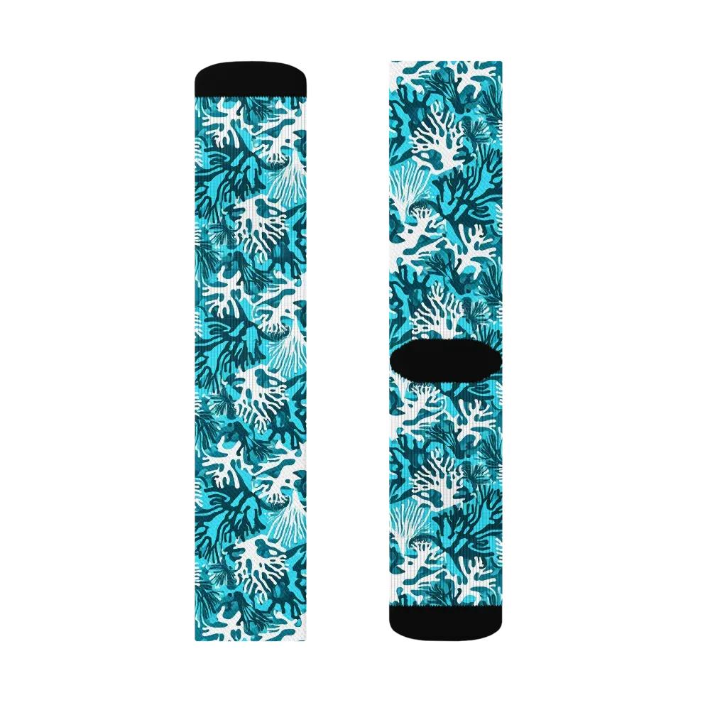 Aqua Canopy on Socks — Right Sock