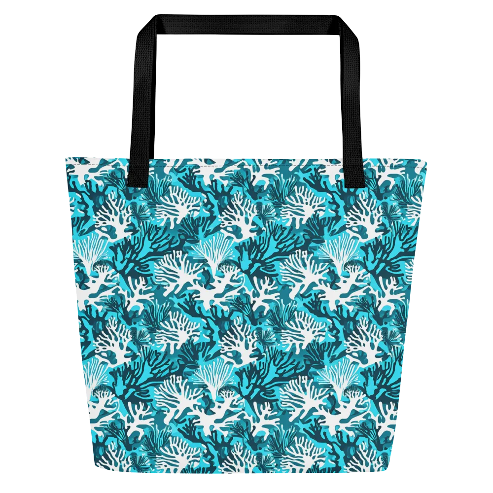 Aqua Canopy on Large Tote Bag W/ Pocket — Front