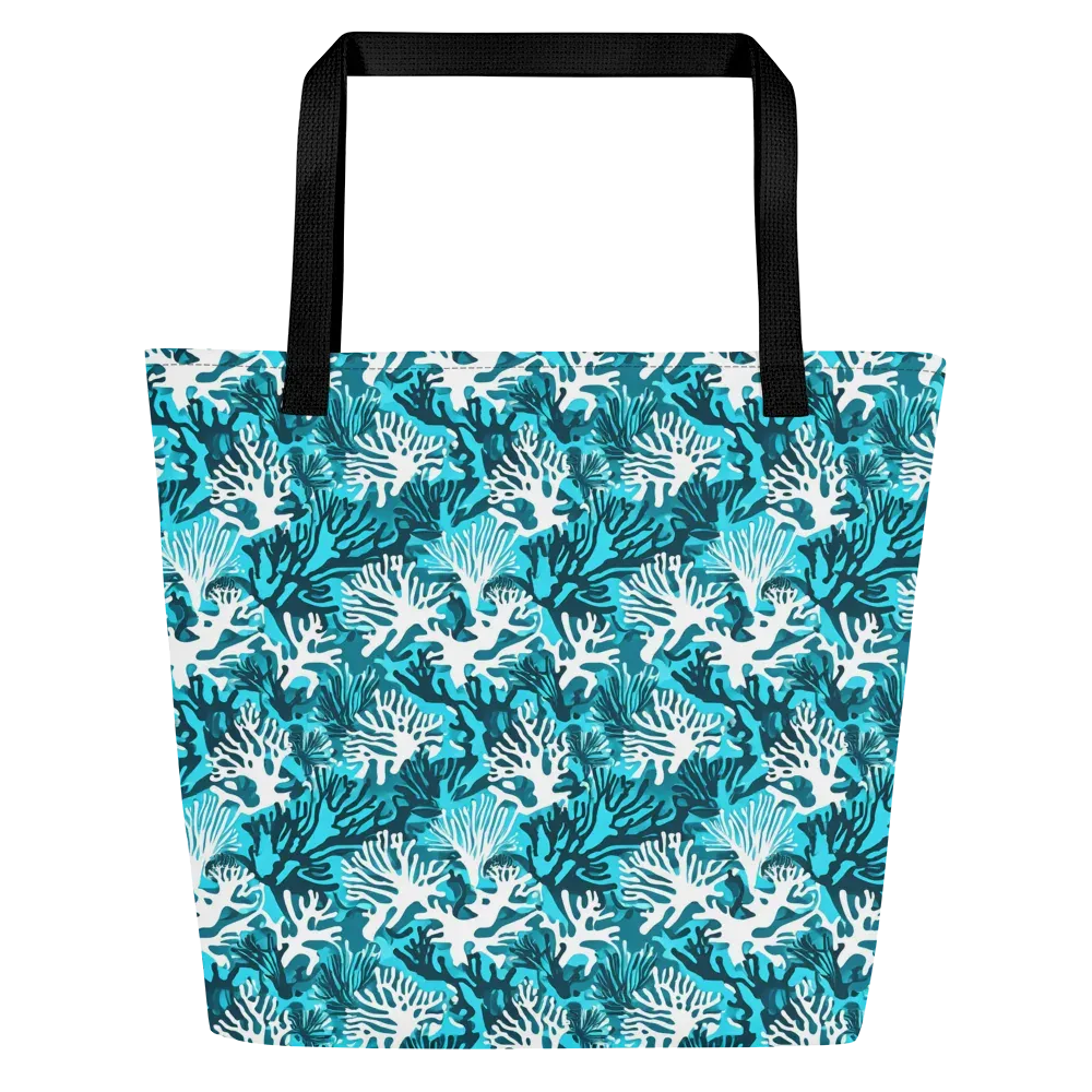 Aqua Canopy on Large Tote Bag W/ Pocket — Front
