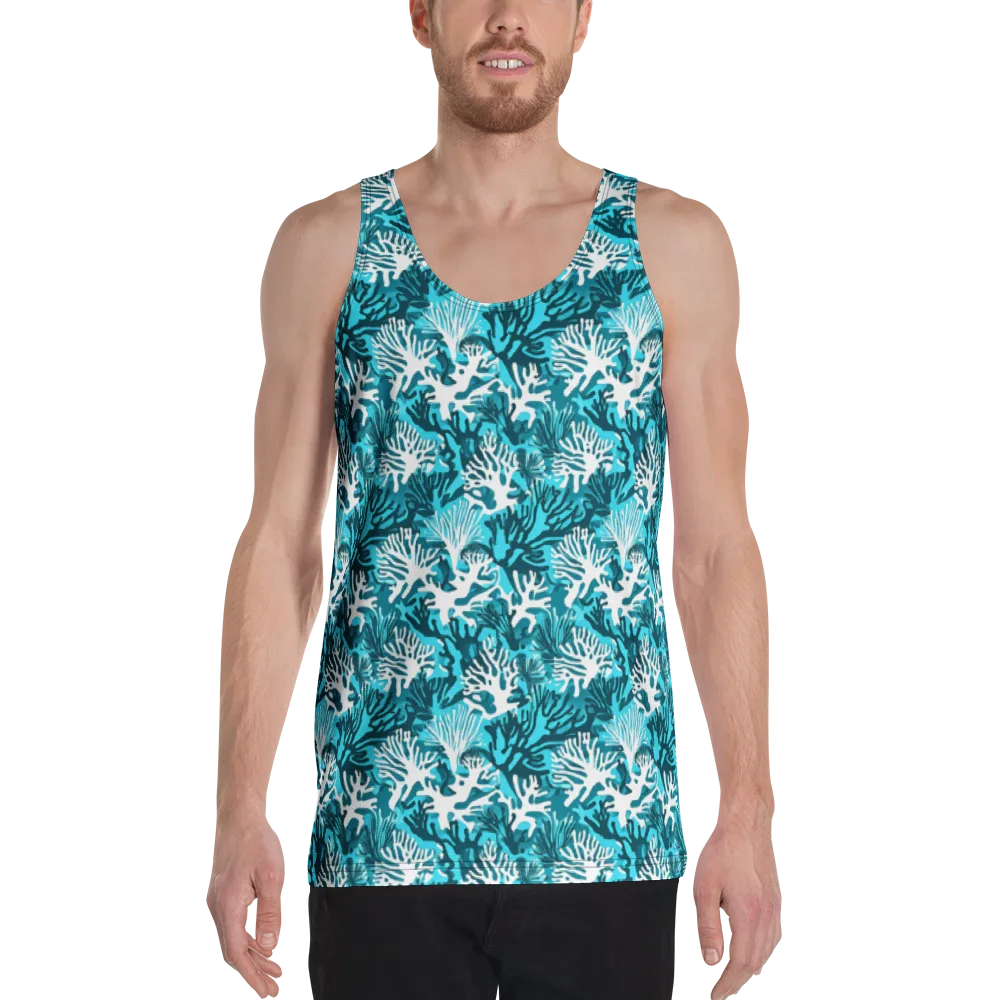 Aqua Canopy on Men's Tank Top — Front
