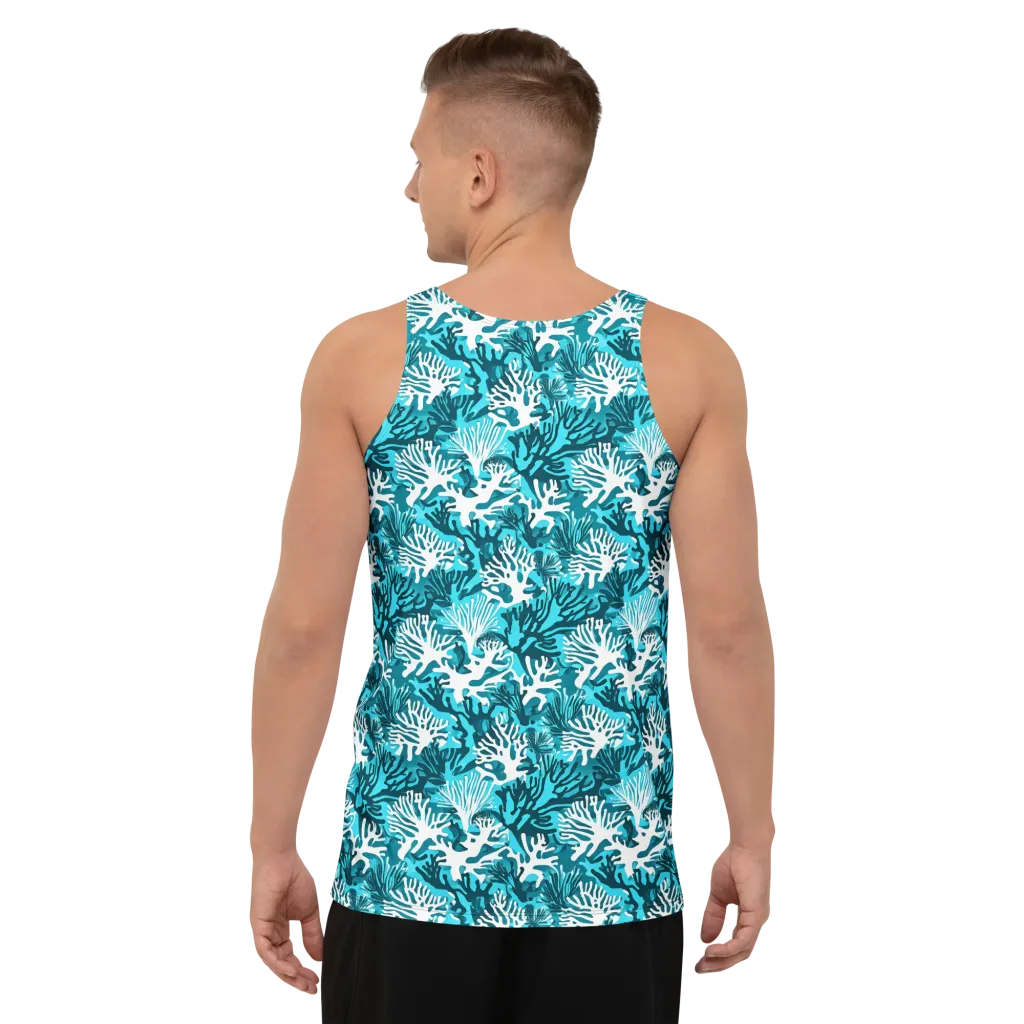 Aqua Canopy on Men's Tank Top — Back