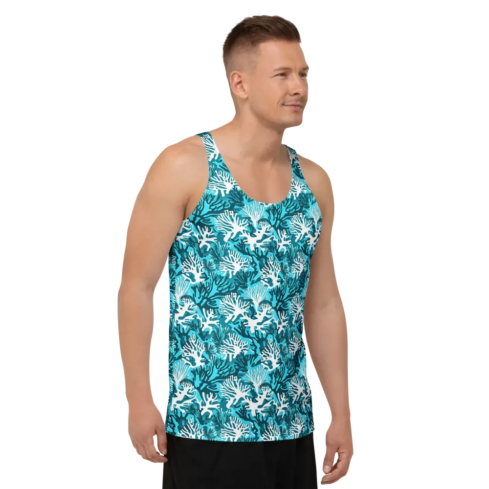 Aqua Canopy on Men's Tank Top — Right Front