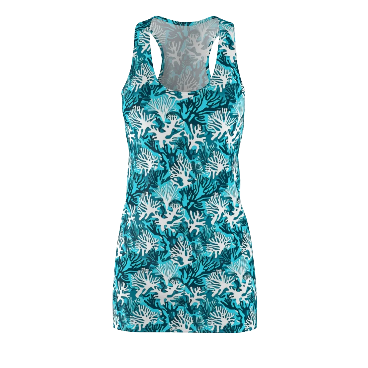 Aqua Canopy on Racerback Dress — Front
