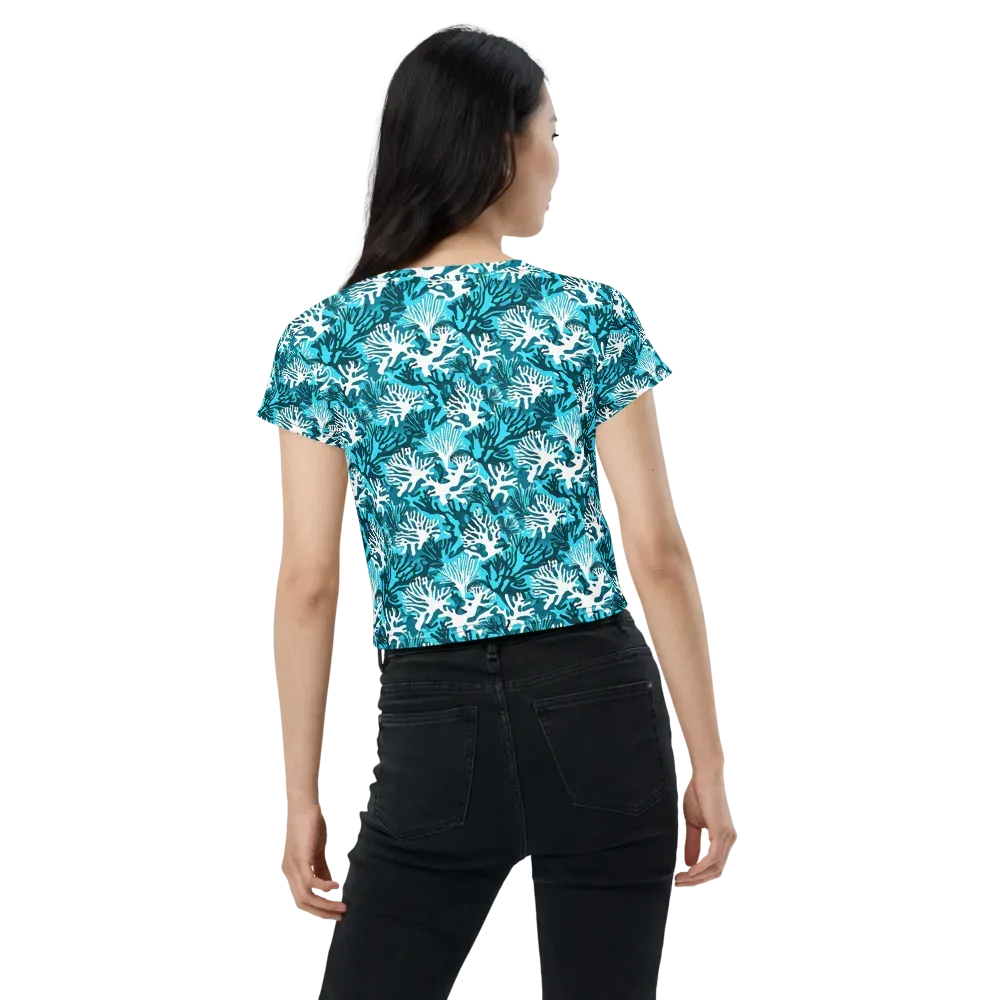Aqua Canopy on Crop Tee — Back