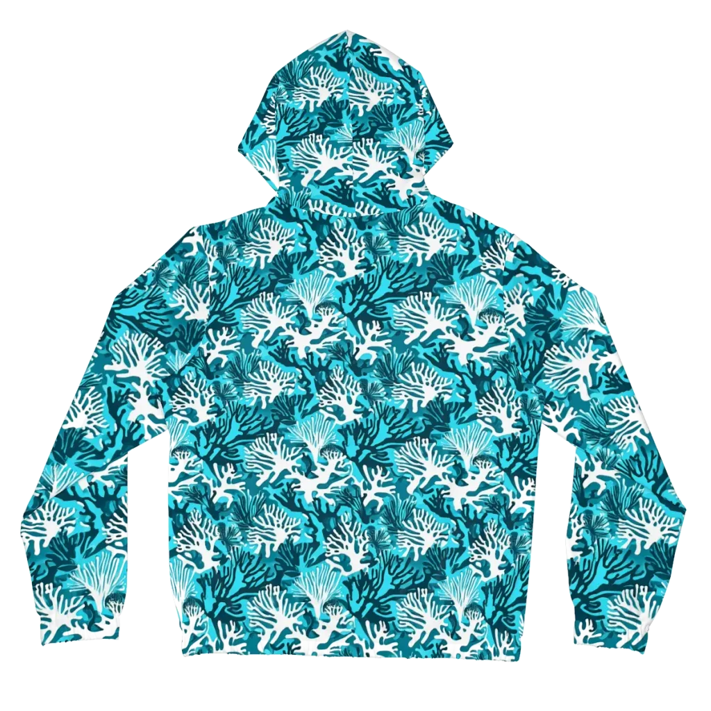 Aqua Canopy on Women's Full-Zip Hoodie — Back