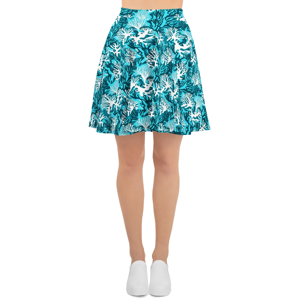 Aqua Canopy on Skater Skirt — Front