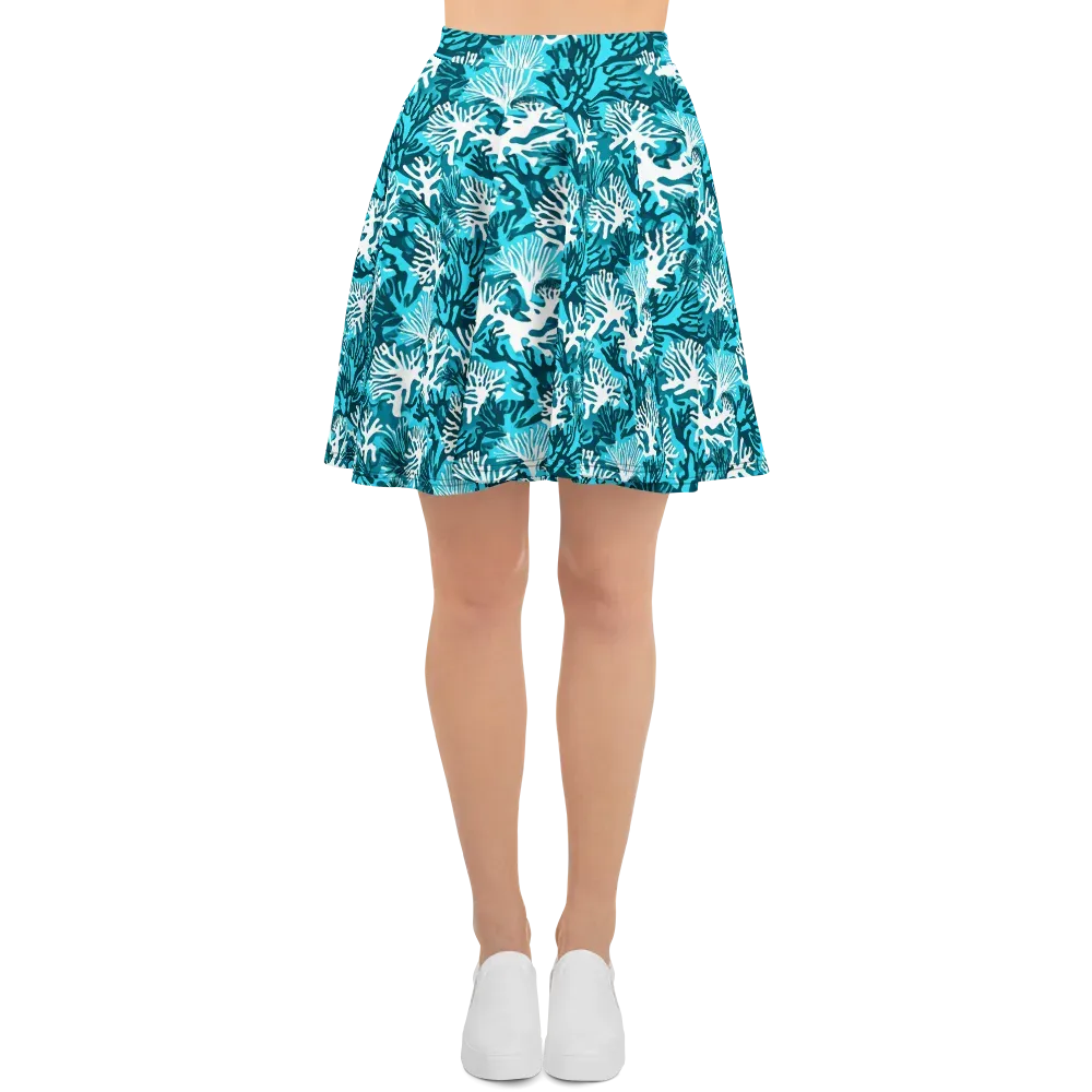 Aqua Canopy on Skater Skirt — Front
