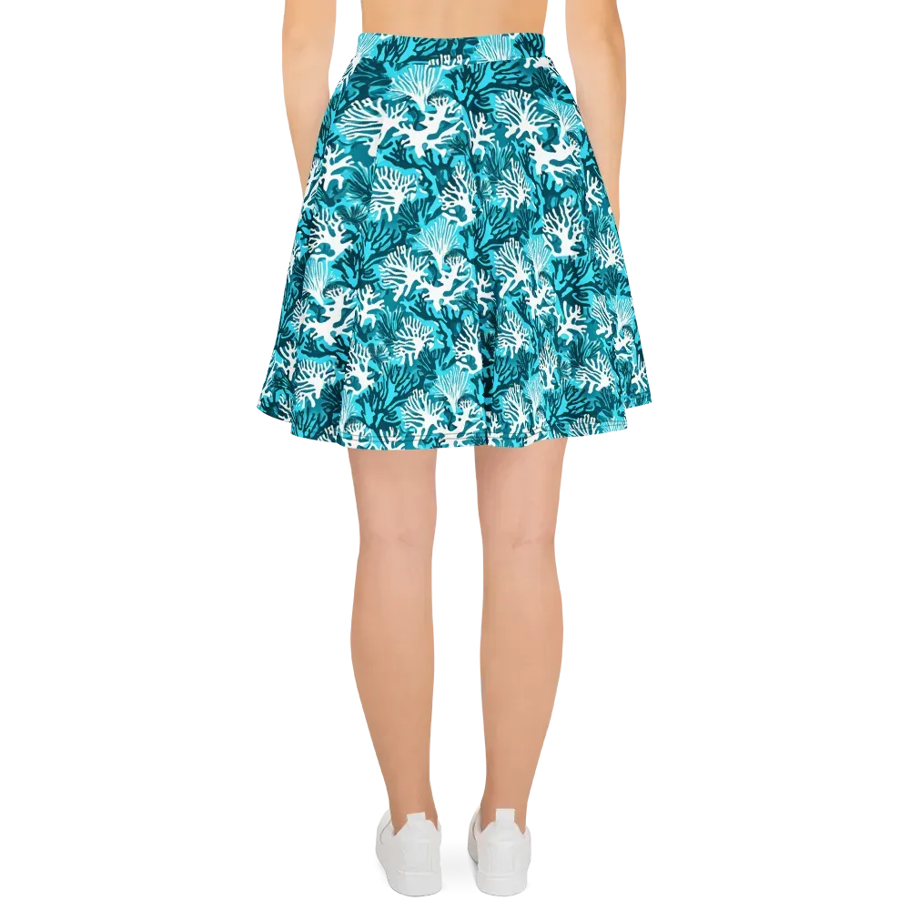 Aqua Canopy on Skater Skirt — Back
