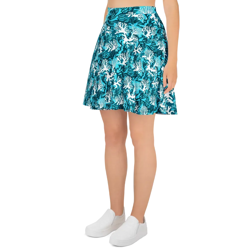 Aqua Canopy on Skater Skirt — Left