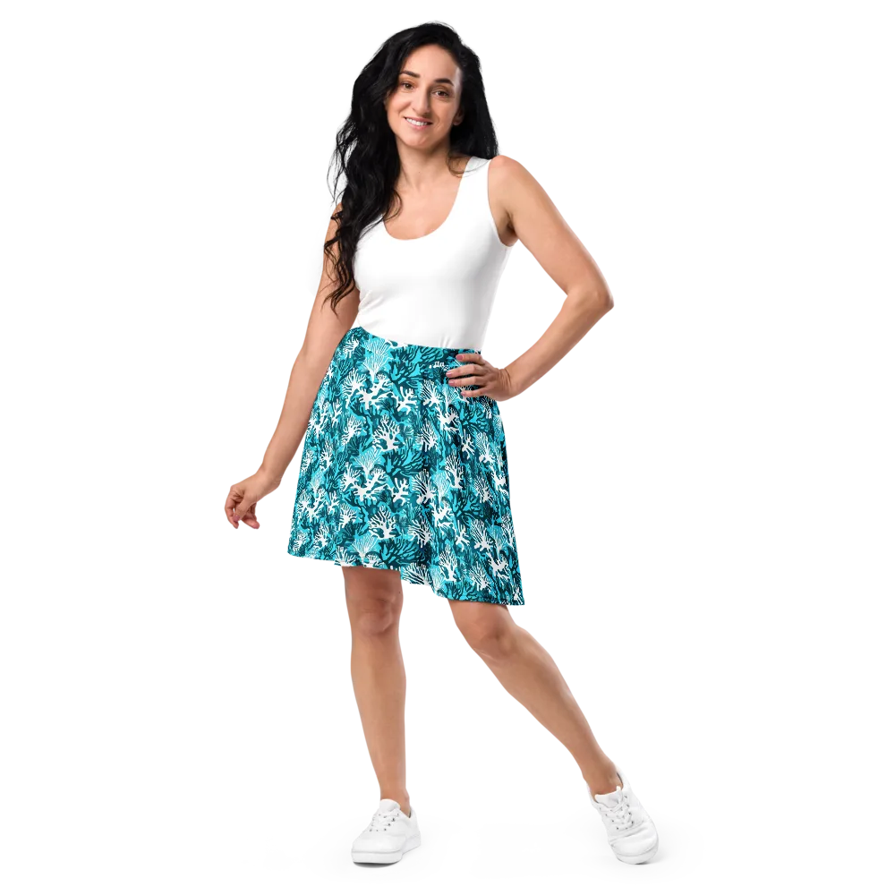 Aqua Canopy on Skater Skirt — Front