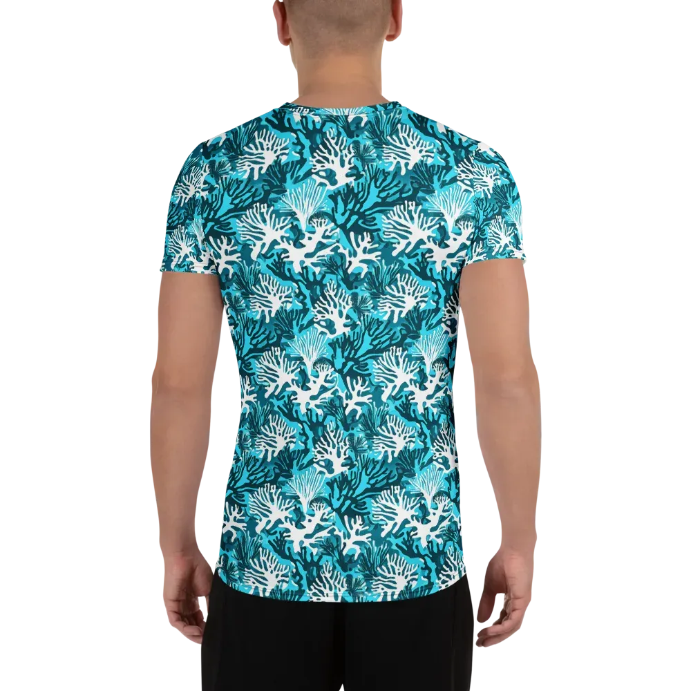 Aqua Canopy on Men's Athletic T-Shirt — Back