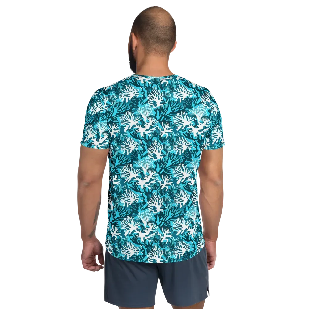 Aqua Canopy on Men's Athletic T-Shirt — Back