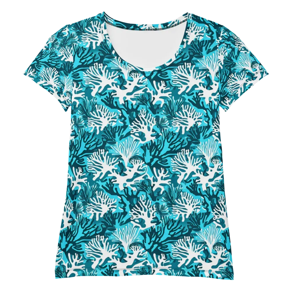 Aqua Canopy on Women's Athletic T-Shirt — Front