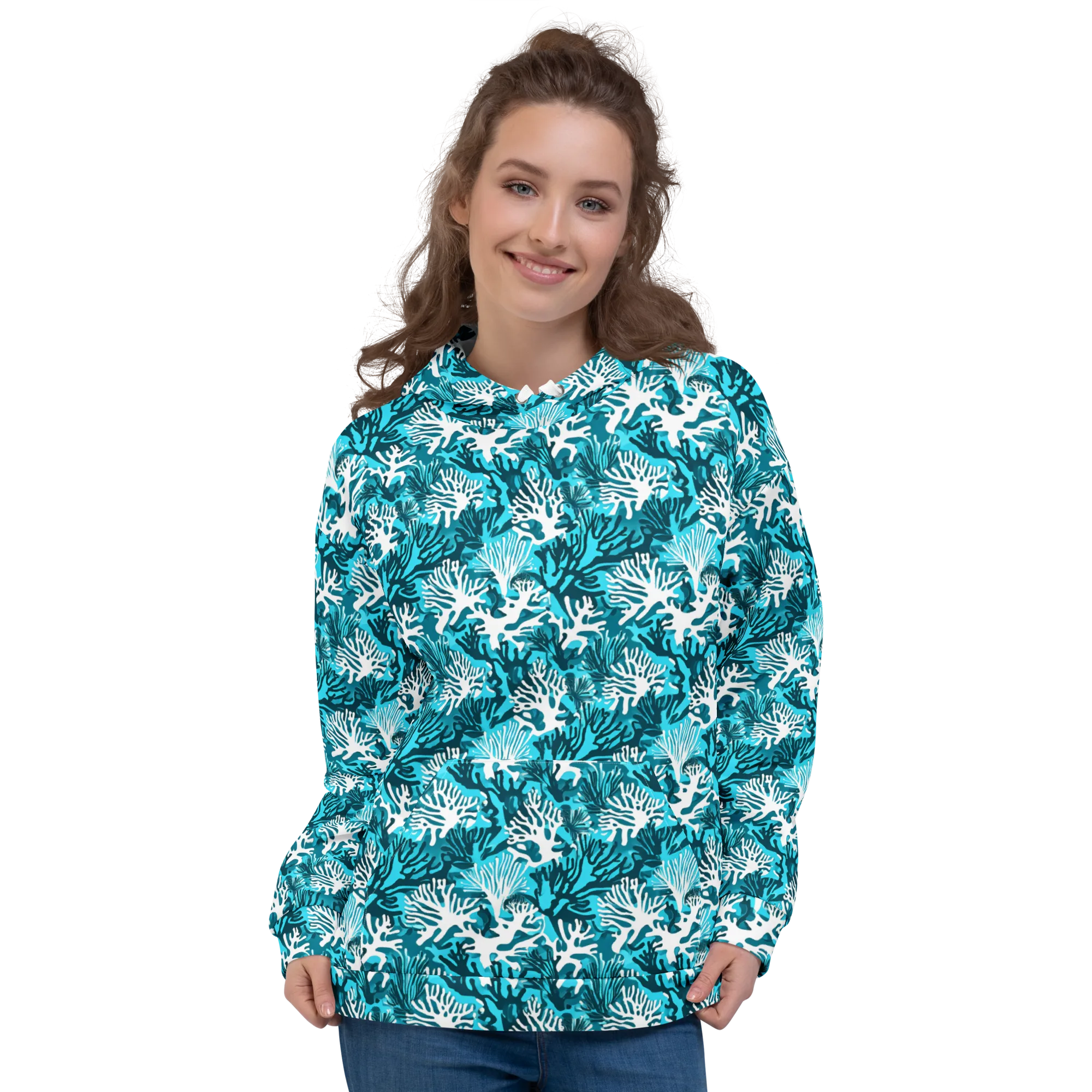 Aqua Canopy on Hoodie — Front