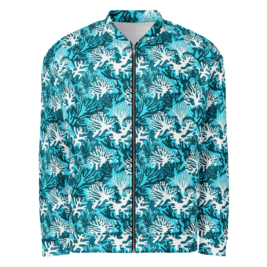 Aqua Canopy on Bomber Jacket — Front