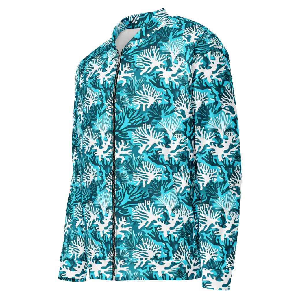 Aqua Canopy on Bomber Jacket — Left Front