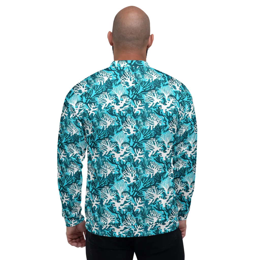 Aqua Canopy on Bomber Jacket — Back
