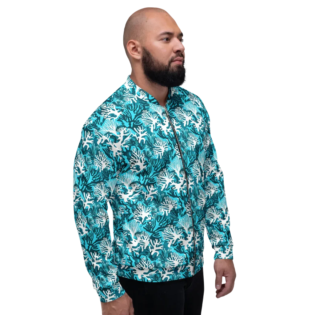 Aqua Canopy on Bomber Jacket — Right
