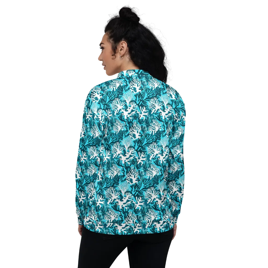Aqua Canopy on Bomber Jacket — Back