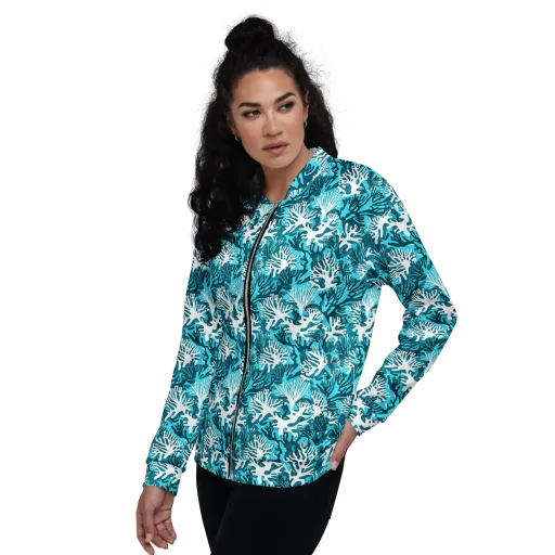 Aqua Canopy on a Bomber Jacket