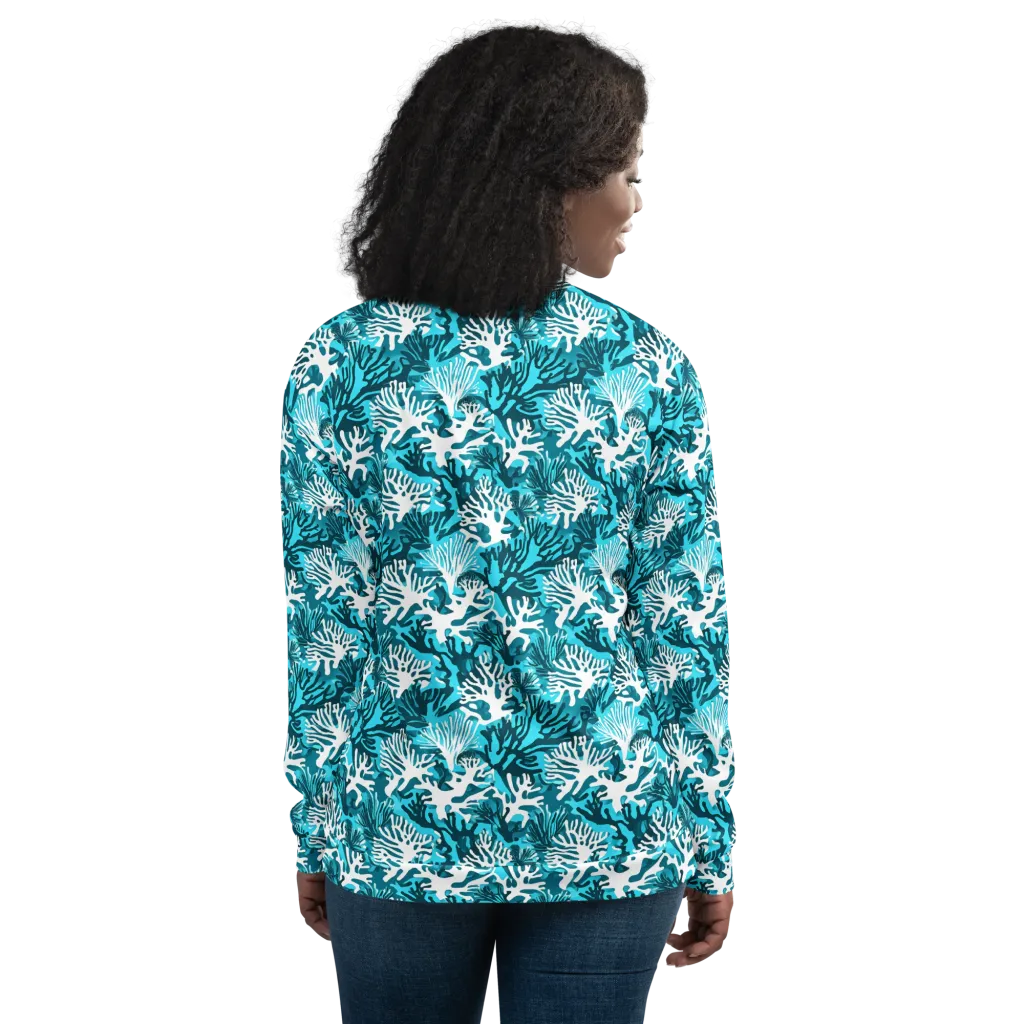 Aqua Canopy on Bomber Jacket — Back