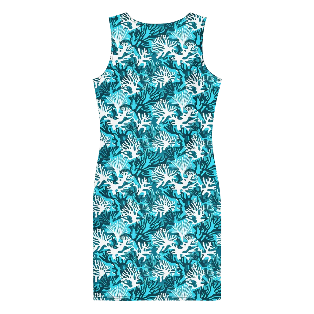 Aqua Canopy on Bodycon Dress — Back