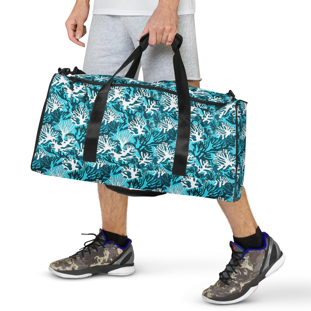 Aqua Canopy on Duffle Bag — Front