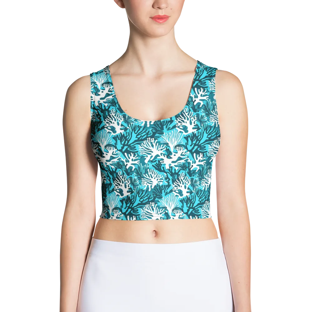 Aqua Canopy on Crop Top — Front