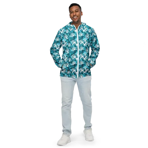 Aqua Canopy on a Men's Windbreaker