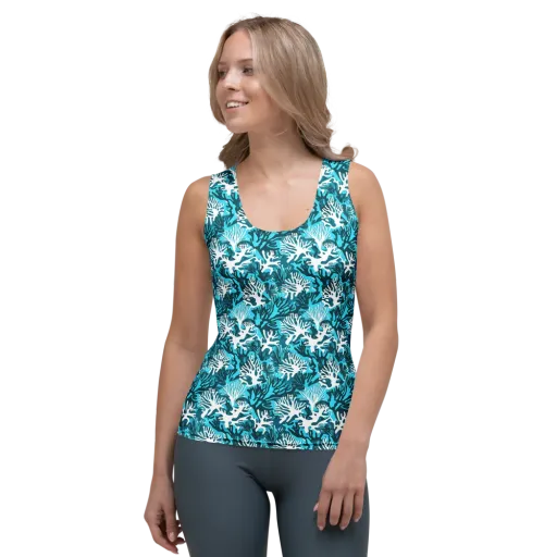 Aqua Canopy on a Women's Tank Top