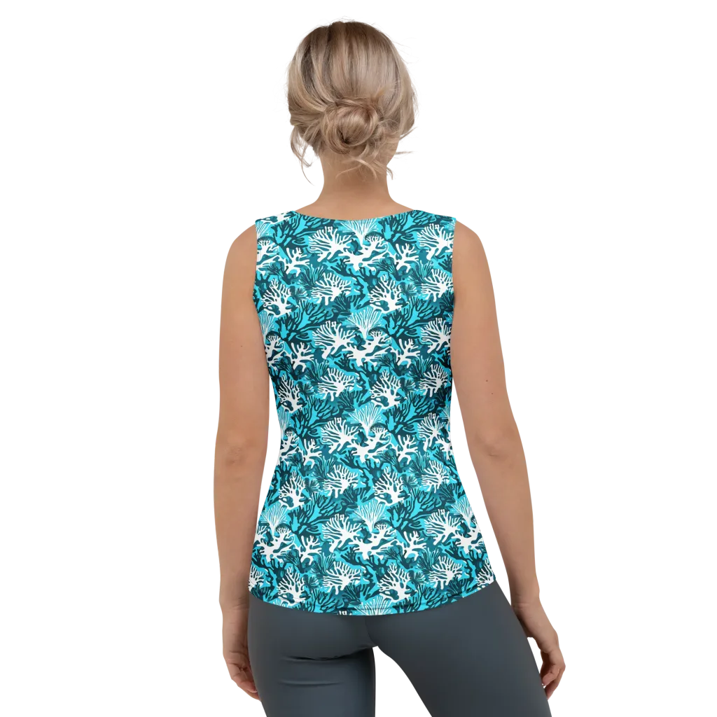 Aqua Canopy on Women's Tank Top — Back