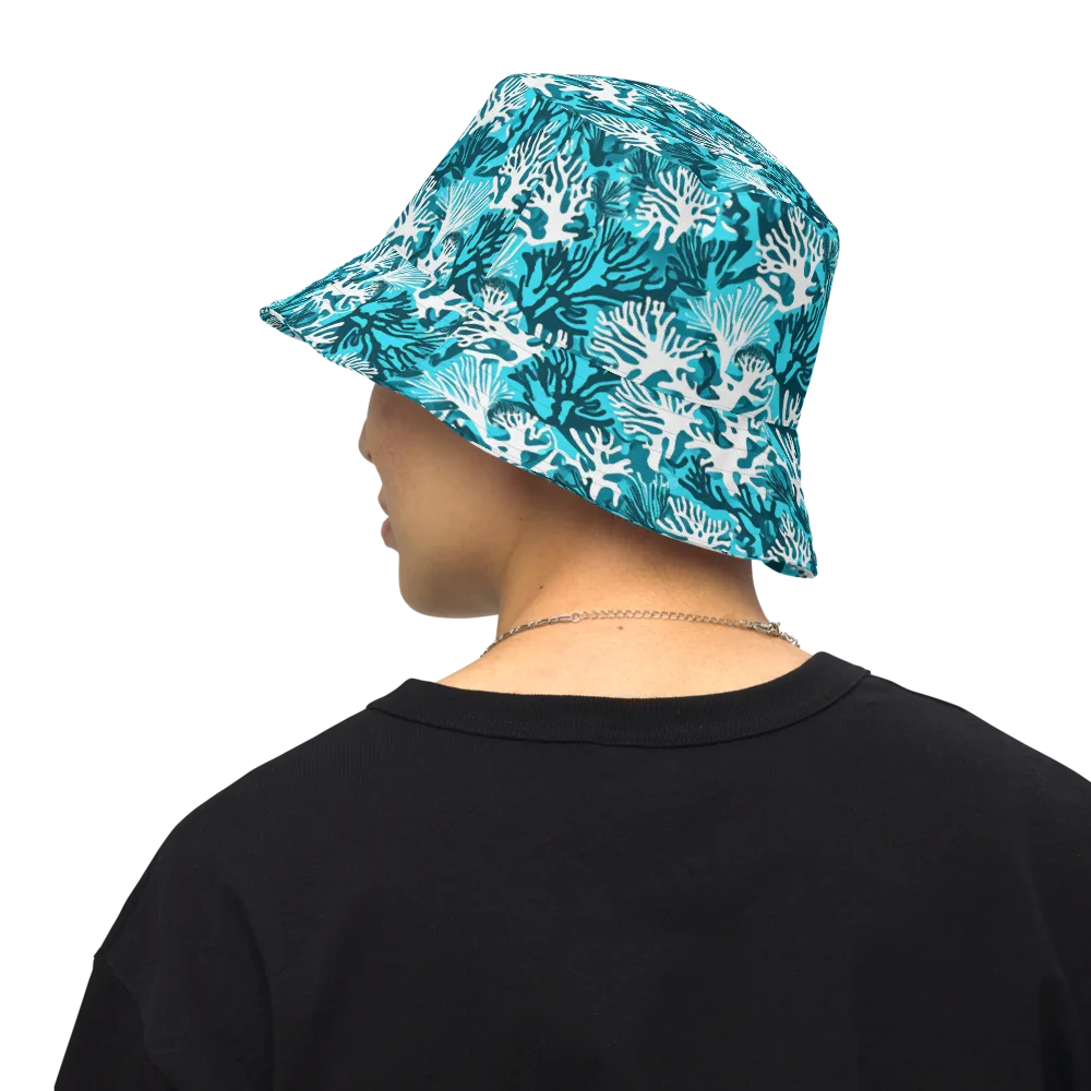 Aqua Canopy on Reversible Bucket Hat — Back Inside