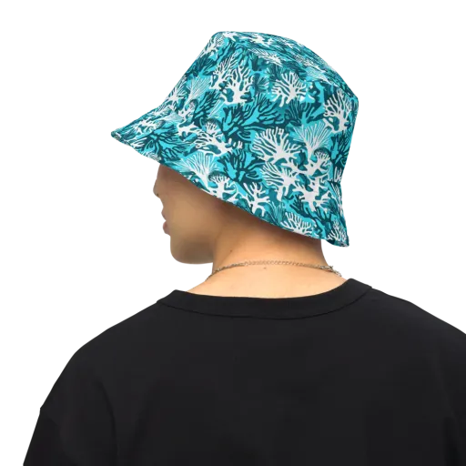 Aqua Canopy on a Reversible Bucket Hat