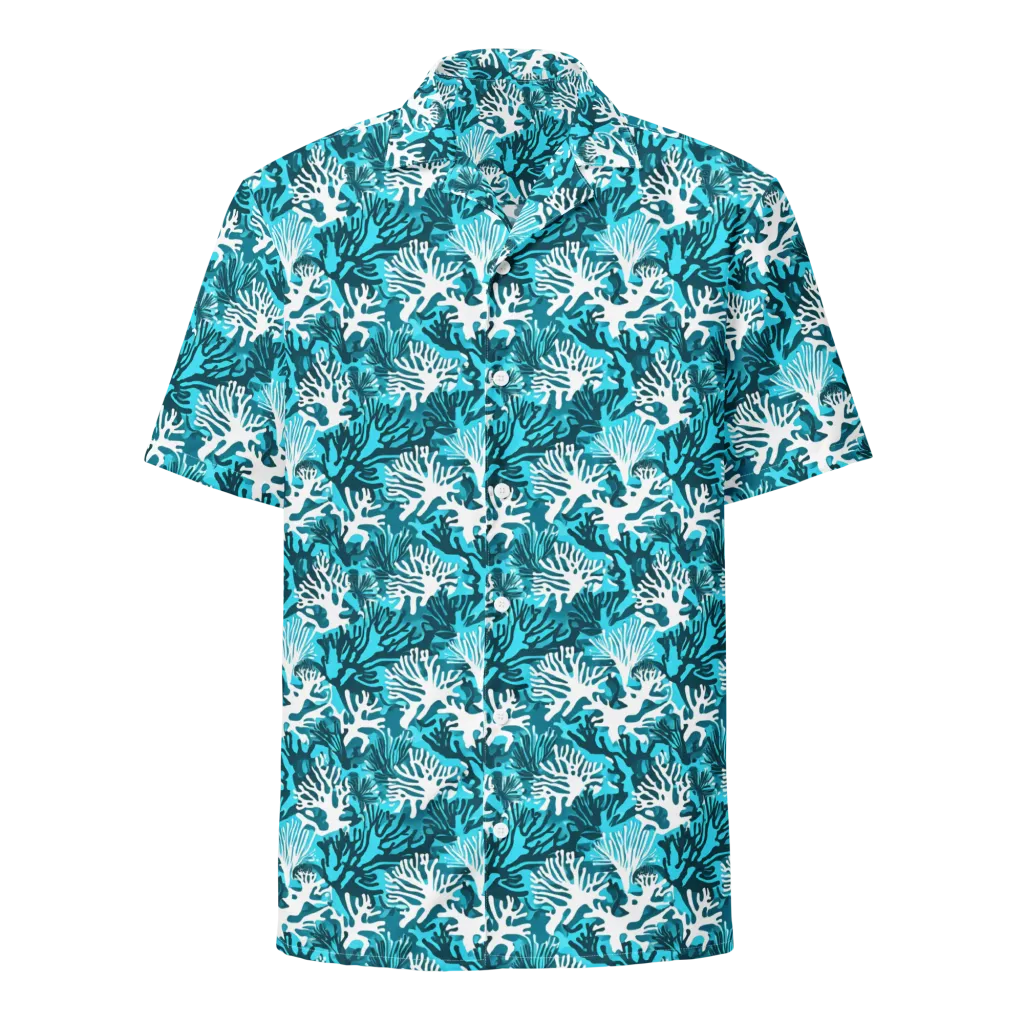 Aqua Canopy on Button Shirt — Front