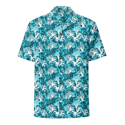 Aqua Canopy on a Button Shirt