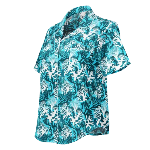 Aqua Canopy on a Women's Short Sleeve Pajama Top