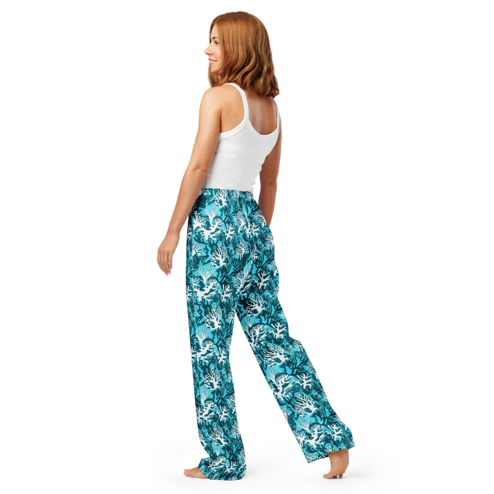 Aqua Canopy on Women's Pajama Pants — Back