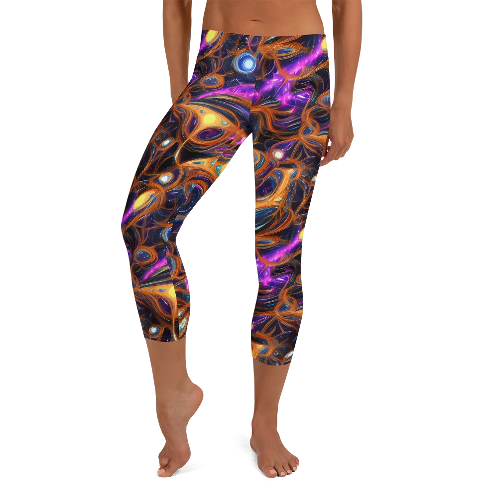 Magnetic Aurora on Capri Leggings — Front