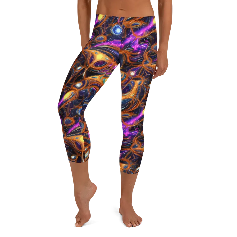 Magnetic Aurora on Capri Leggings — Front