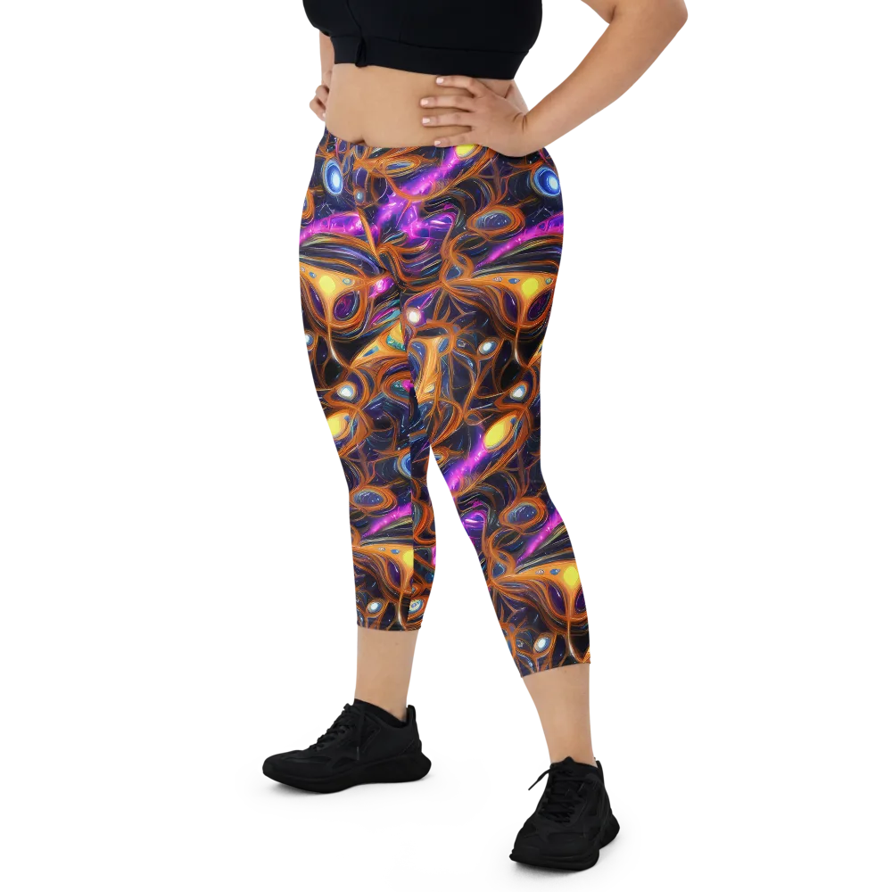 Magnetic Aurora on Capri Leggings — Front