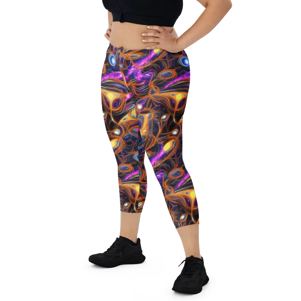 Magnetic Aurora on Capri Leggings — Front
