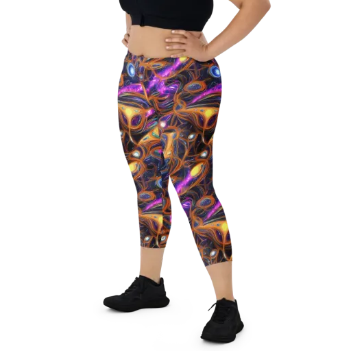 Magnetic Aurora on a Capri Leggings